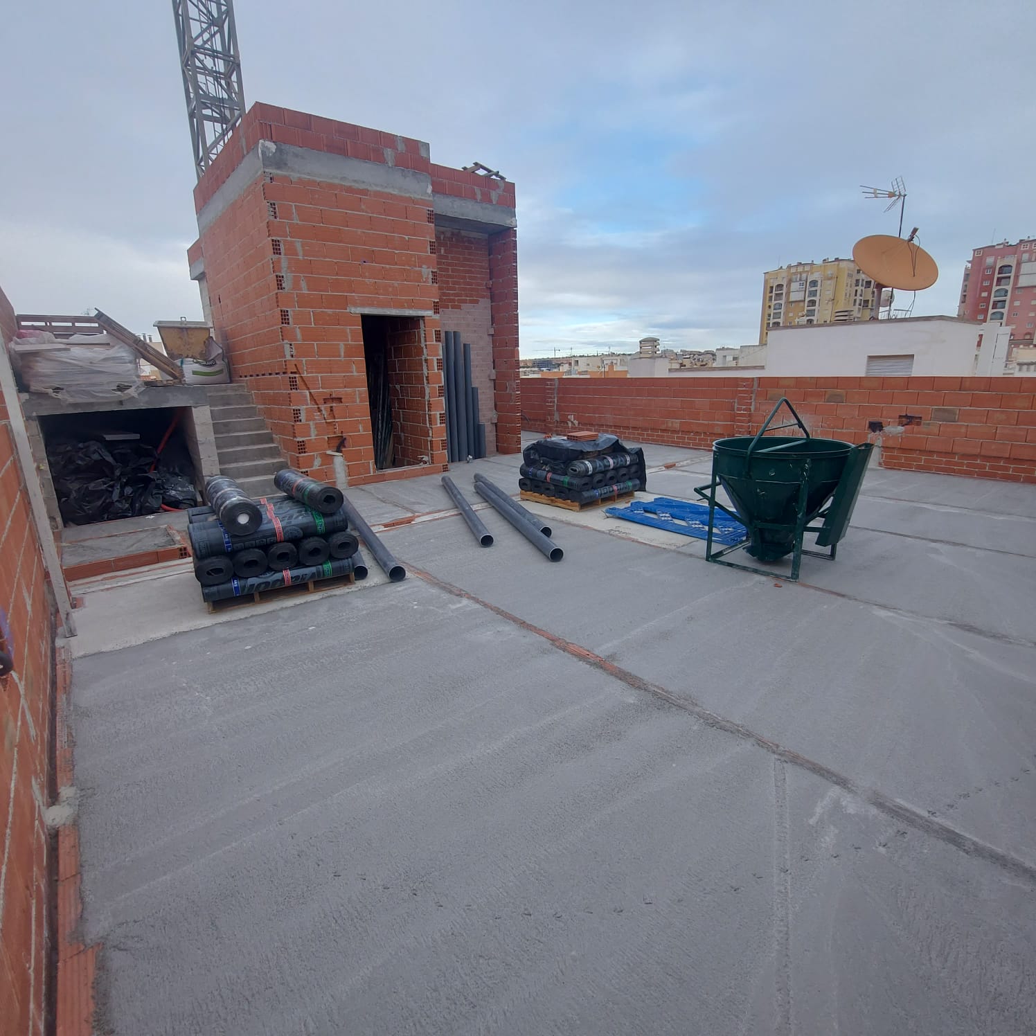 Brickworks and all installations are completed.